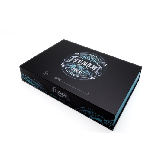 Tsunami Balm Tattoo Care Set gift box, closed