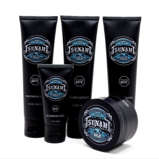 Tsunami Balm Numbing Gel, Soothing Gel, Body Lotion, Sunscreen and Tattoo Balm