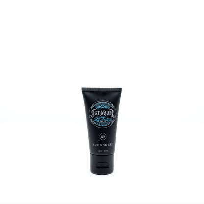 Tsunami Balm Numbing Gel 1 oz tube with cap, front