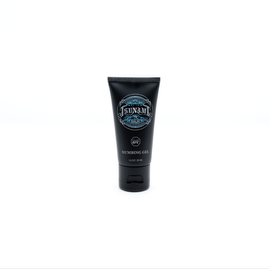 Tsunami Balm Numbing Gel 1 oz tube, front