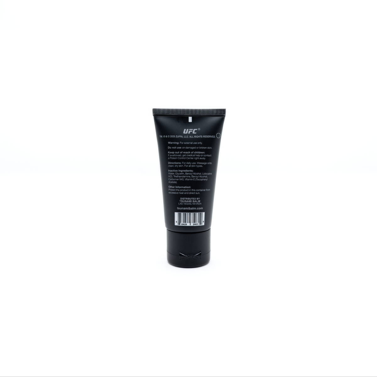Tsunami Balm Numbing Gel 1 oz tube, back